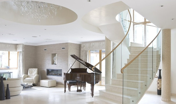 Mẫu cầu thang kính được ưa chuộng