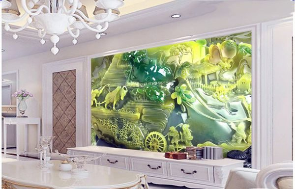 Tranh kính phòng khách biệt thự